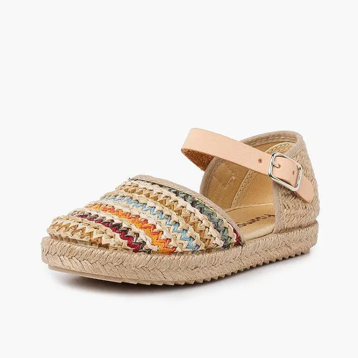 Sandalias<Pisamonas Alpargata Sandalia Niña Rafia Multicolor Color Multicolor