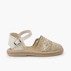 Zapatos Comunión<Pisamonas Alpargata Tira Bordada Hebilla