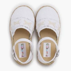 Zapatos Comunión<Pisamonas Alpargata Tira Bordada Hebilla