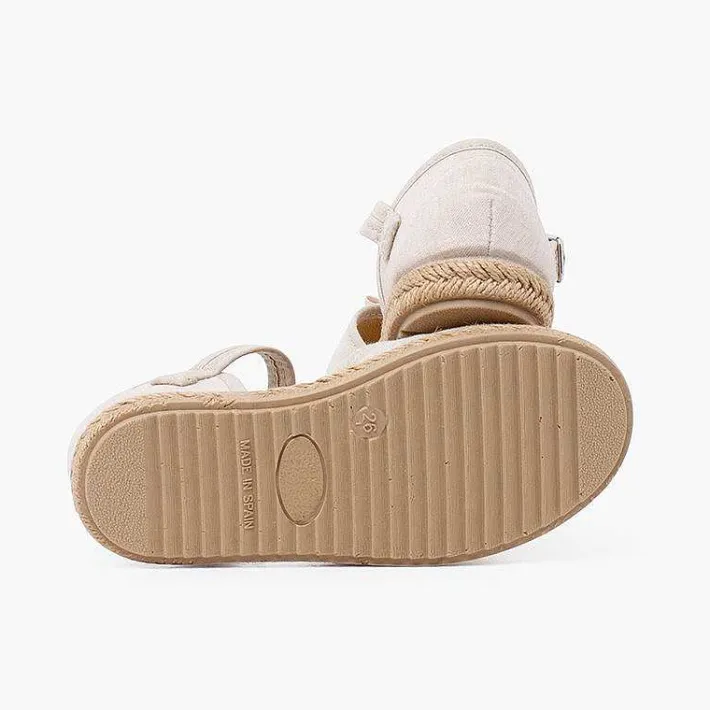 Sandalias<Pisamonas Alpargatas Con Lacito Pala Fruncida