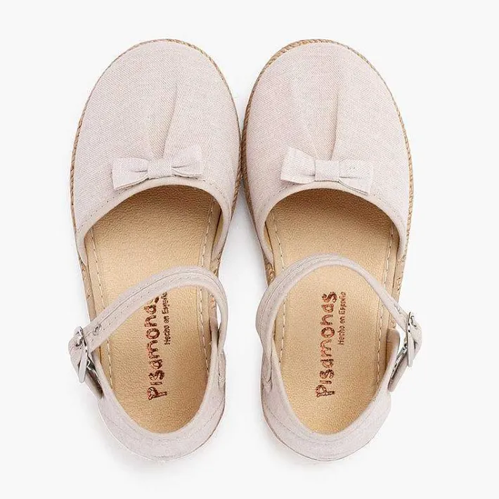 Sandalias<Pisamonas Alpargatas Con Lacito Pala Fruncida