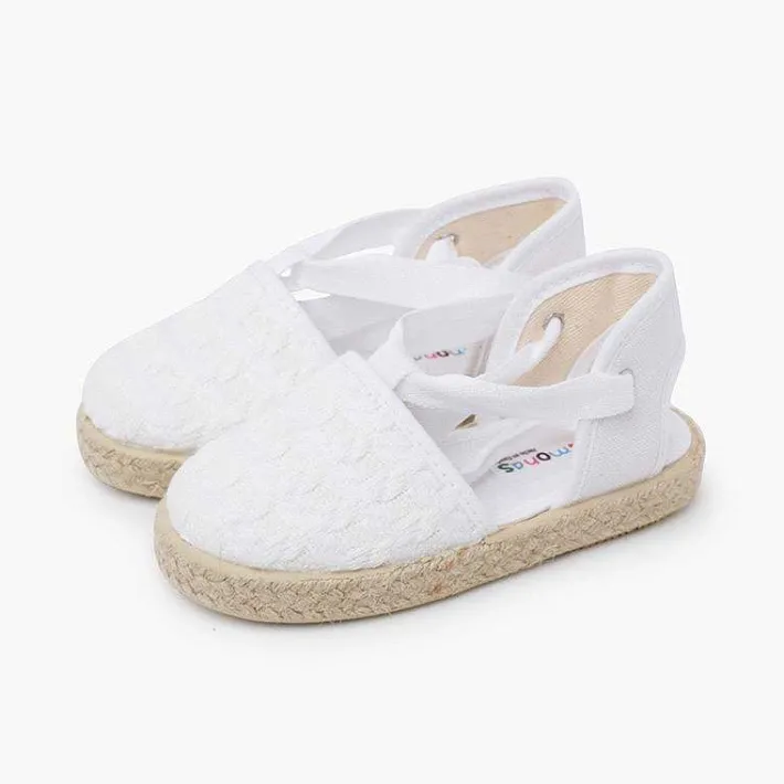 Zapatos Comunión<Pisamonas Alpargatas Efecto Trenzado Cintas