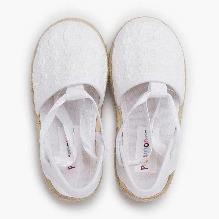 Zapatos Comunión<Pisamonas Alpargatas Efecto Trenzado Cintas
