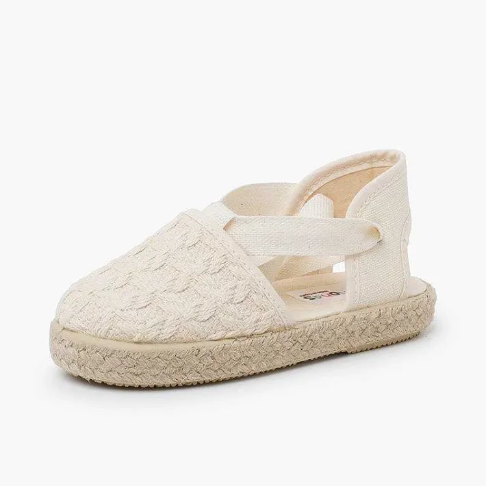 Zapatos Comunión<Pisamonas Alpargatas Efecto Trenzado Cintas