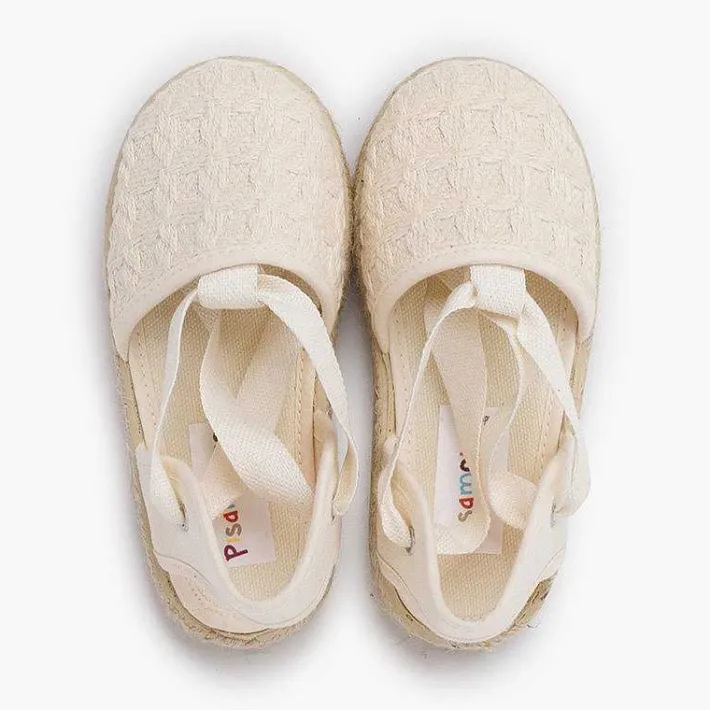 Zapatos Comunión<Pisamonas Alpargatas Efecto Trenzado Cintas