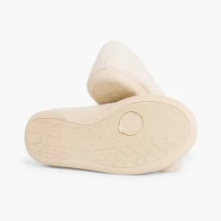 Zapatos Comunión<Pisamonas Bailarina De Lino Con Lazo Ancho De Tul