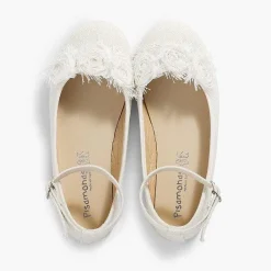 Zapatos Comunión<Pisamonas Bailarina Lino Pulsera Con Flor