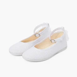 Zapatos Comunión<Pisamonas Bailarina Lino Pulsera Lazo Trasero Organza