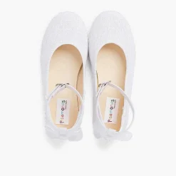 Zapatos Comunión<Pisamonas Bailarina Lino Pulsera Lazo Trasero Organza