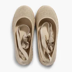 Bailarinas<Pisamonas Bailarina Niña Lino Con Cintas Y Yute