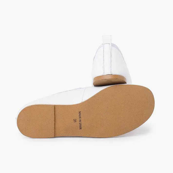 Zapatos Comunión<Pisamonas Bailarinas Ceremonia Napa Con Tira Elastica