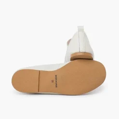 Zapatos Comunión<Pisamonas Bailarinas Ceremonia Napa Con Tira Elastica