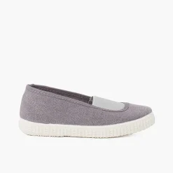 Zapatillas<Pisamonas Bailarinas Elastico Lona Eco Y Suela Tipo Zapatillas