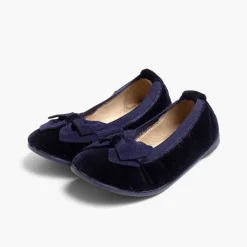 Bailarinas<Pisamonas Bailarinas Niña Elastico Manoletina Terciopelo Lazo