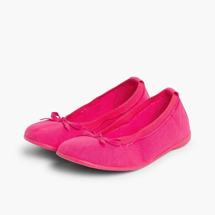 Bailarinas<Pisamonas Bailarinas Niña Elastico Manoletina Tela Lazo