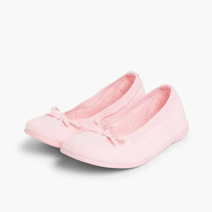 Bailarinas<Pisamonas Bailarinas Niña Elastico Manoletina Tela Lazo