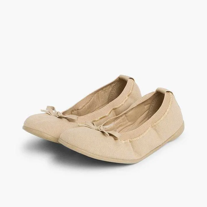 Bailarinas<Pisamonas Bailarinas Niña Elastico Manoletina Tela Lazo