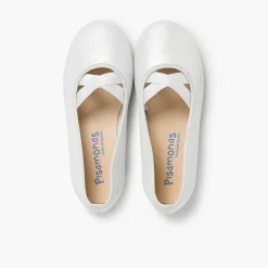 Zapatos Comunión<Pisamonas Bailarinas Niña Estilo Ballet Con Acabado Brillo