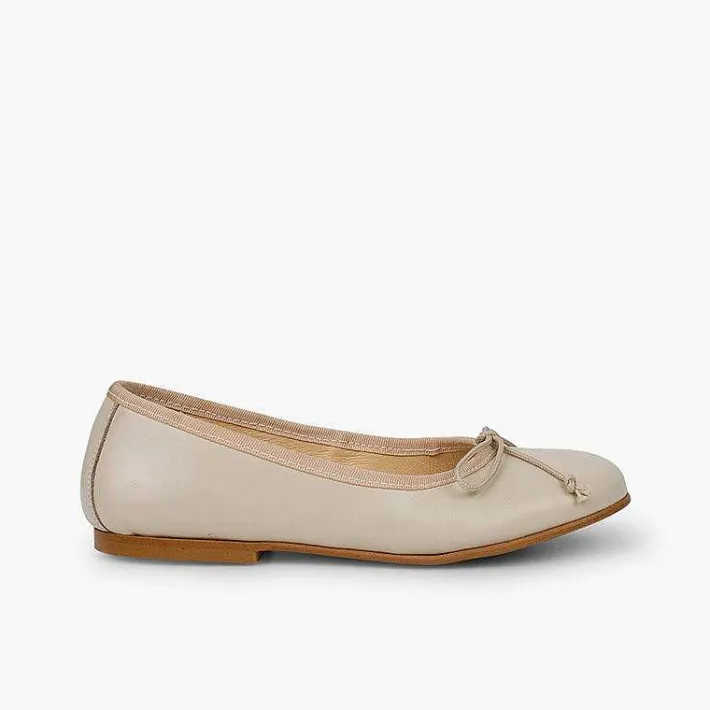 Zapatos Comunión<Pisamonas Bailarinas Niña Piel Manoletinas Comuniónes