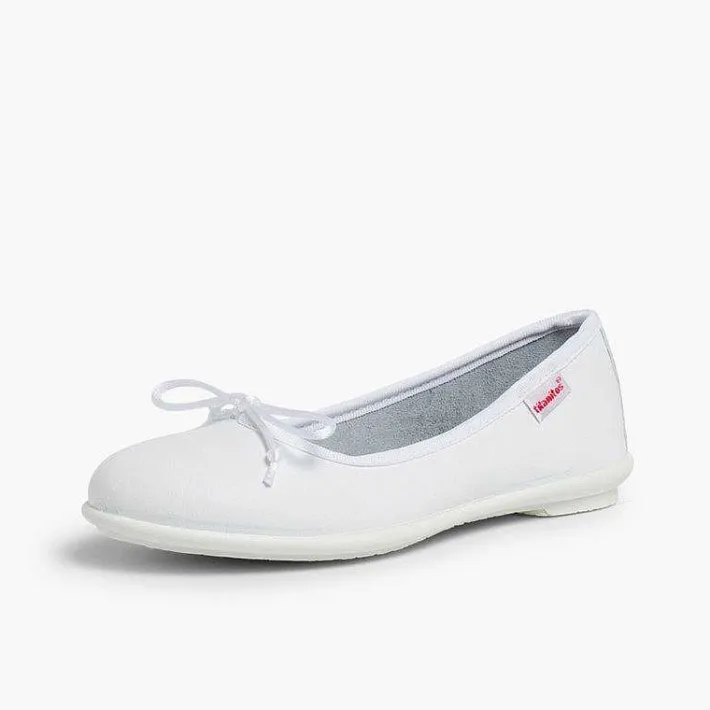 Bailarinas<Pisamonas Bailarinas Niñas Piel Lavable Manoletinas