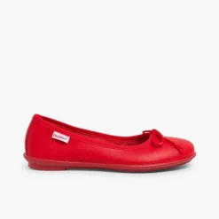Bailarinas<Pisamonas Bailarinas Niñas Piel Lavable Manoletinas