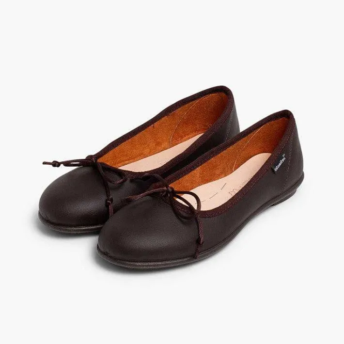 Bailarinas<Pisamonas Bailarinas Niñas Piel Lavable Manoletinas
