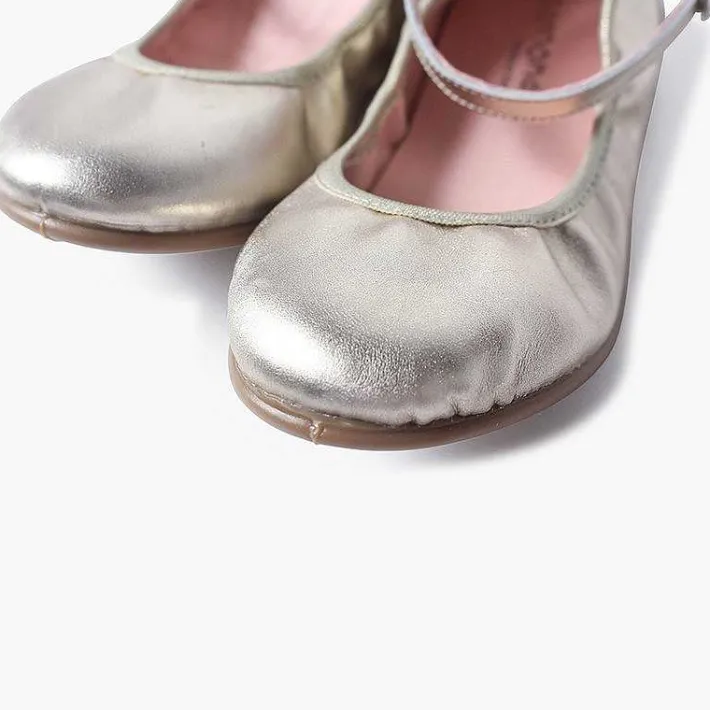 Zapatos Comunión<Pisamonas Bailarinas Piel Elastico Cierre Pulsera