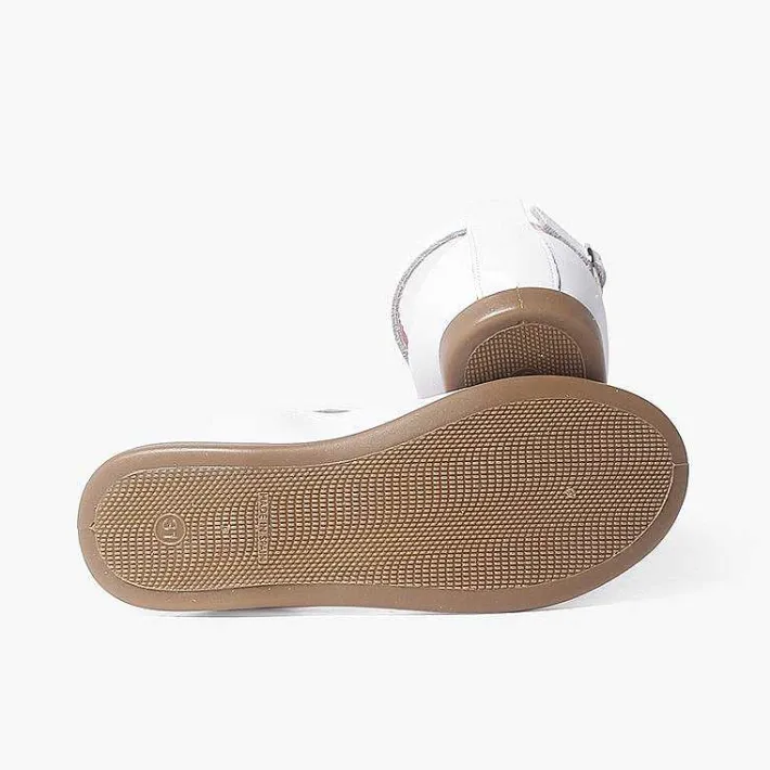 Zapatos Comunión<Pisamonas Bailarinas Piel Elastico Cierre Pulsera