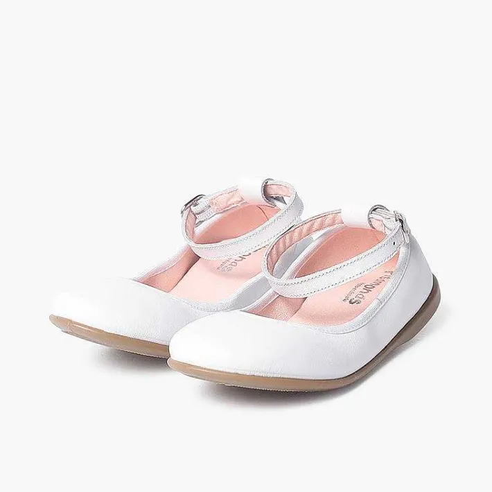 Zapatos Comunión<Pisamonas Bailarinas Piel Elastico Cierre Pulsera