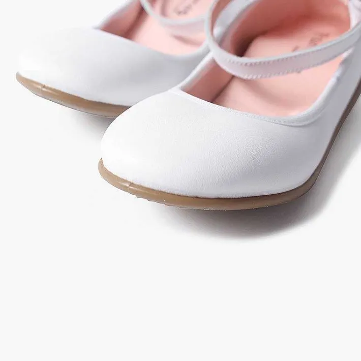 Zapatos Comunión<Pisamonas Bailarinas Piel Elastico Cierre Pulsera