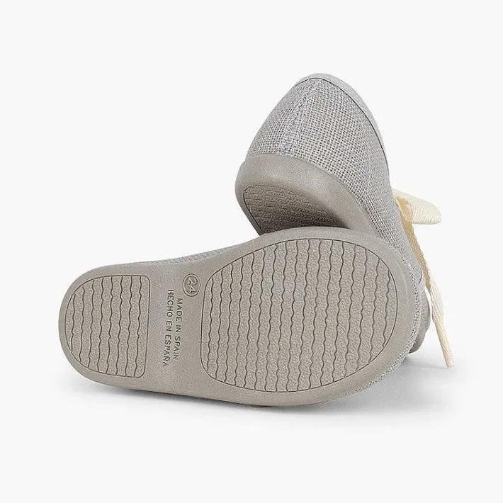 Zapatos Comunión<Pisamonas Blucher Lino Ceremonia Niños Pequenos Lazo
