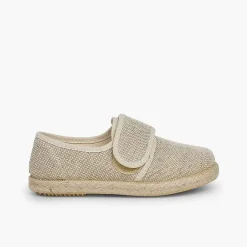Zapatos Comunión<Pisamonas Blucher Lino Cierre Tira Adherente