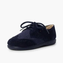 Zapatos Blucher<Pisamonas Blucher Lino Y Serraje Picado Niños