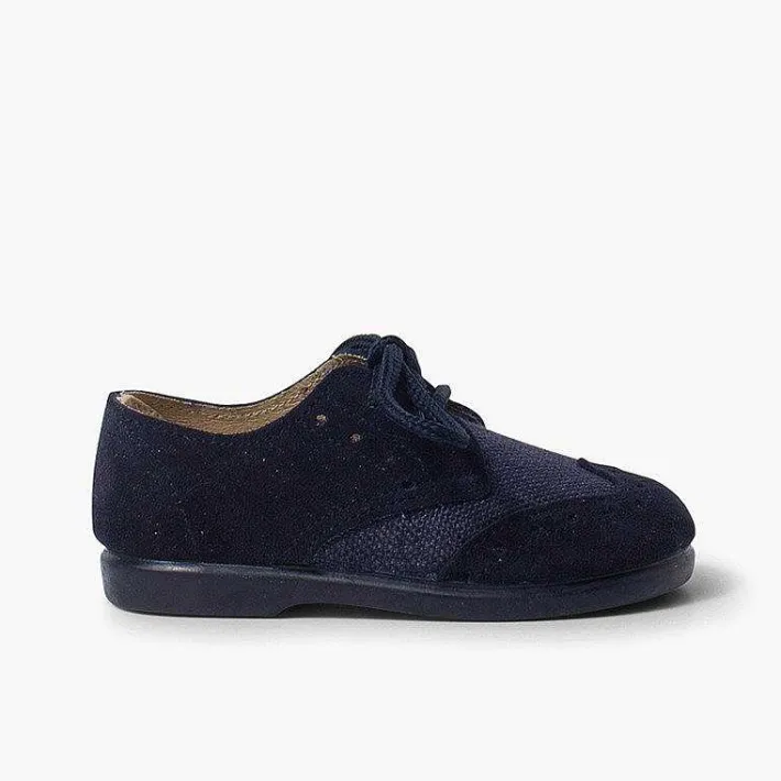 Zapatos Blucher<Pisamonas Blucher Lino Y Serraje Picado Niños