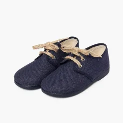 Zapatos Blucher<Pisamonas Blucher Lona Cierre Cordones Rusticos