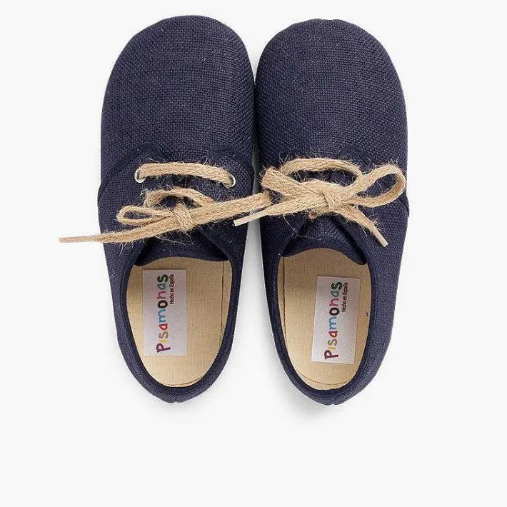 Zapatos Blucher<Pisamonas Blucher Lona Cierre Cordones Rusticos