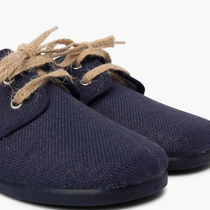 Zapatos Blucher<Pisamonas Blucher Lona Cierre Cordones Rusticos