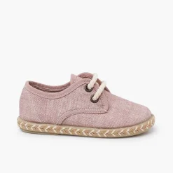 Zapatos Comunión<Pisamonas Blucher Niño Lona Suela Yute Bicolor