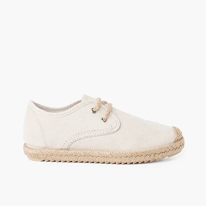Blucher<Pisamonas Blucher Puntera Y Cordones Yute Efecto Suede