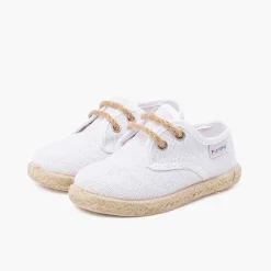 Zapatillas<Pisamonas Bluchers Lino Cordones Y Base Yute