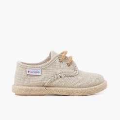 Zapatillas<Pisamonas Bluchers Lino Cordones Y Base Yute
