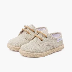 Zapatillas<Pisamonas Bluchers Lino Cordones Y Base Yute