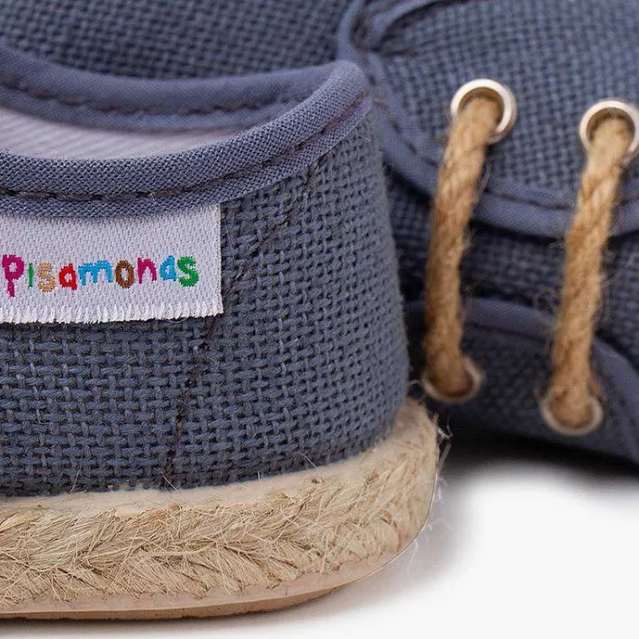 Zapatillas<Pisamonas Bluchers Lino Cordones Y Base Yute