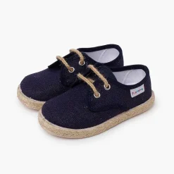 Zapatillas<Pisamonas Bluchers Lino Cordones Y Base Yute