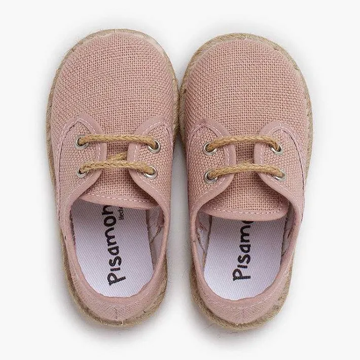 Zapatillas<Pisamonas Bluchers Lino Cordones Y Base Yute
