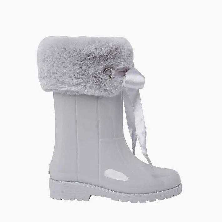 Botas De Agua<Pisamonas Bota Agua Niña Campera Cuello Pelo Suave Y Lazo