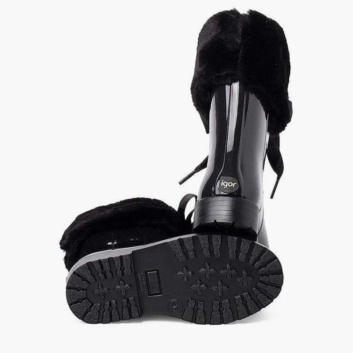 Botas De Agua<Pisamonas Bota Agua Niña Campera Cuello Pelo Suave Y Lazo