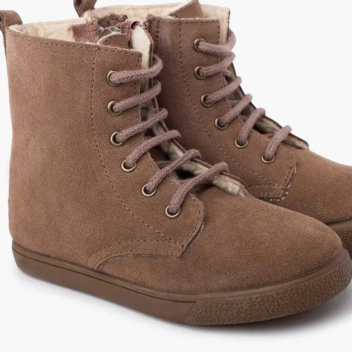 Botas<Pisamonas Bota Borrego Cordones Cremallera Lateral
