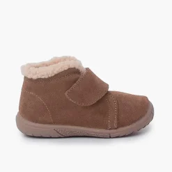 Botas<Pisamonas Bota Cuello Tipo Borreguito Y Tira Adherente