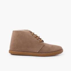 Botas<Pisamonas Bota Serraje Estilo Safari Contraste